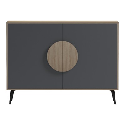 Μπουφές Gora pakoworld sonoma-ανθρακί 110x35.5x82εκ