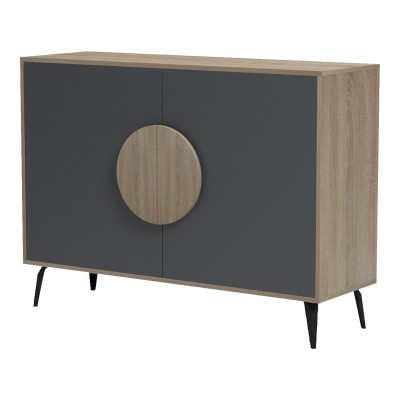 Μπουφές Gora pakoworld sonoma-ανθρακί 110x35.5x82εκ