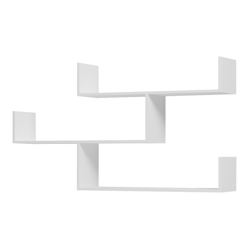 Ραφιέρα τοίχου Tiber pakoworld λευκή 120x22x67εκ