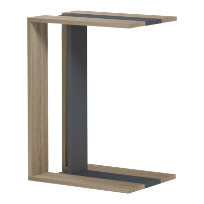 Βοηθητικό τραπέζι Muju pakoworld sonoma- ανθρακί  30x40x55εκ