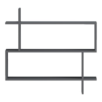 Ραφιέρα τοίχου Paralel pakoworld ανθρακί 70x22x65,5εκ