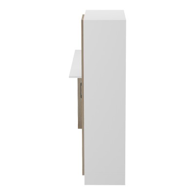 Γραφείο με βιβλιοθήκη και ντουλάπι Ofisio pakoworld sonoma-λευκό 152.3x40x120εκ