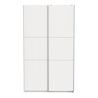 Ντουλάπα ρούχων Kawen pakoworld δίφυλλη με συρόμενες πόρτες λευκό 116.5x60x203εκ
