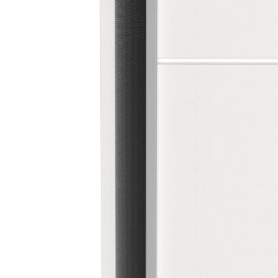 Ντουλάπα ρούχων Kawen pakoworld δίφυλλη με συρόμενες πόρτες λευκό 116.5x60x203εκ