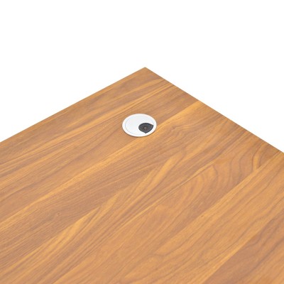 Γραφείο εργασίας επαγγελματικό Oscar pakoworld σε καρυδί-ανθρακί απόχρωση 180x90x76εκ