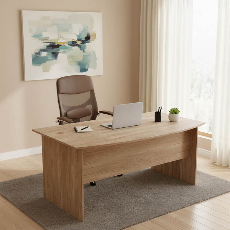 Γραφείο εργασίας Anze pakoworld φυσικό μελαμίνης 180x93.5x75εκ