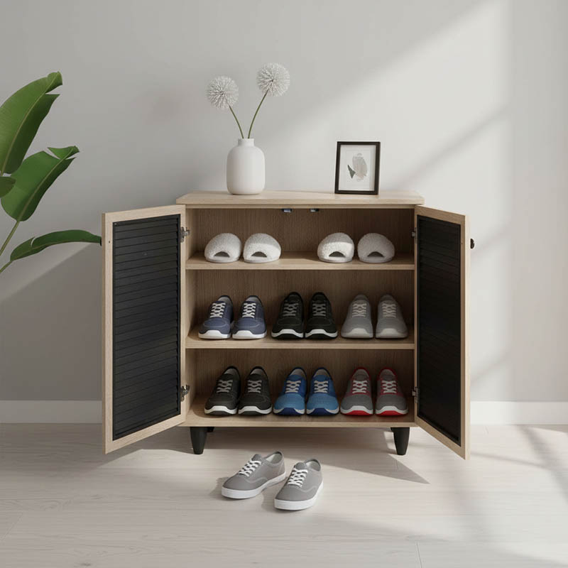 Παπουτσοθήκη-ντουλάπι Ronan pakoworld χρώμα φυσικό 70.5x35x66εκ