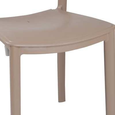 Τραπεζαρία Icon-Ignite pakoworld σετ 5τεμ PP σε cappuccino απόχρωση