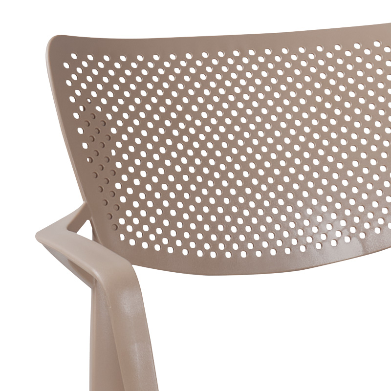 Τραπεζαρία Icon-Frontline pakoworld σετ 5τεμ PP σε cappuccino απόχρωση