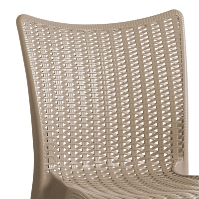 Τραπεζαρία Icon-Confident pakoworld σετ 5τεμ PP σε cappuccino απόχρωση