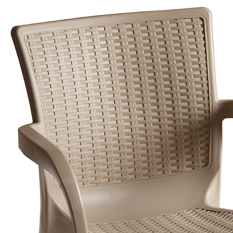 Τραπεζαρία Icon-Festive pakoworld σετ 3τεμ PP σε cappuccino απόχρωση