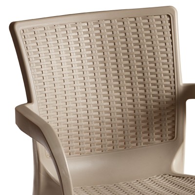 Τραπεζαρία Icon-Festive pakoworld σετ 5τεμ PP σε cappuccino απόχρωση