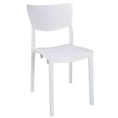 Τραπεζαρία Icon-Ignite pakoworld σετ 5τεμ PP σε λευκή απόχρωση