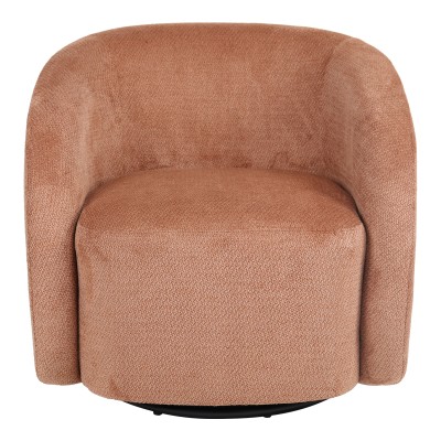 Πολυθρόνα Barrelo pakoworld περιστρεφόμενη ύφασμα σάπιο μήλο 77x72x69εκ