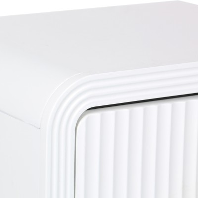 Κομοδίνο Zeplen pakoworld MDF σε λευκή απόχρωση 40x30x53εκ