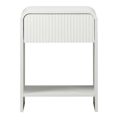 Κομοδίνο Lemperto pakoworld MDF σε λευκή απόχρωση 40x40x53εκ