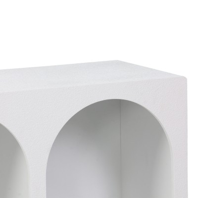 Μπουφές Emersi pakoworld με ράφια mdf σε λευκή απόχρωση 120x35x76εκ