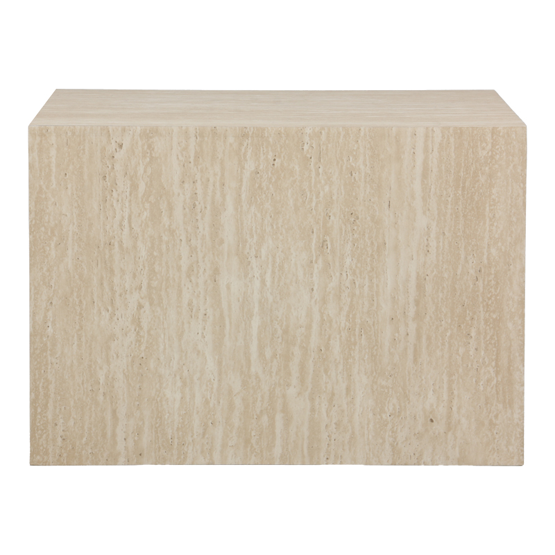 Βοηθητικά τραπέζια Coffina pakoworld σετ 2τεμ mdf σε όψη τραβερτίνας