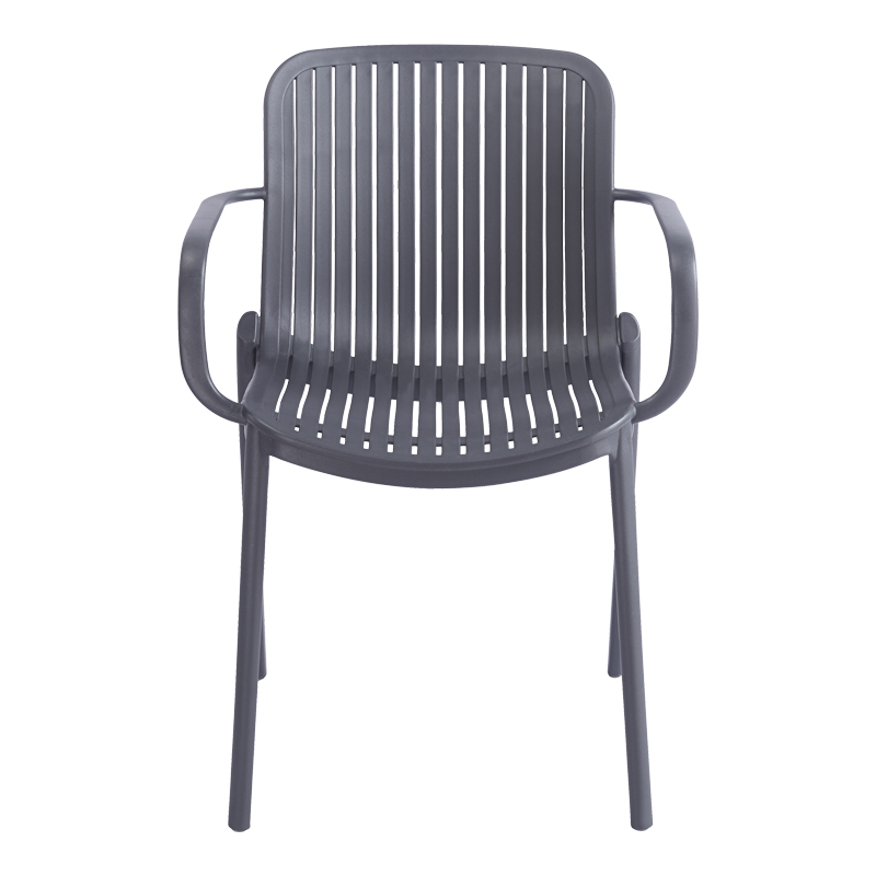 Πολυθρόνα Teragi στοιβαζόμενη pakoworld pp με UV protection ανθρακί 59x57x82εκ