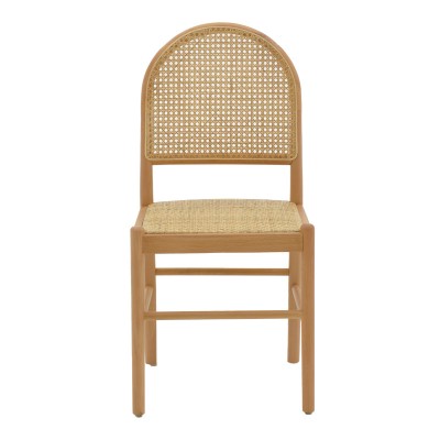 Καρέκλα Alessia pakoworld ξύλο οξιάς-rattan φυσικό 43x44x89εκ