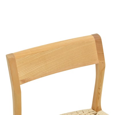 Καρέκλα Karlinda pakoworld ξύλο οξιάς-έδρα σχοινί σε φυσική απόχρωση 47.5x55x81εκ