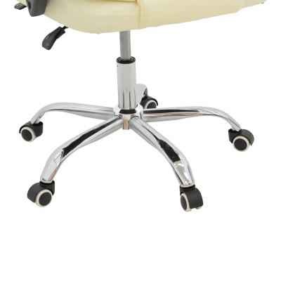 Καρέκλα γραφείου διευθυντή Kardi pakoworld μπεζ pu 66x64x117εκ