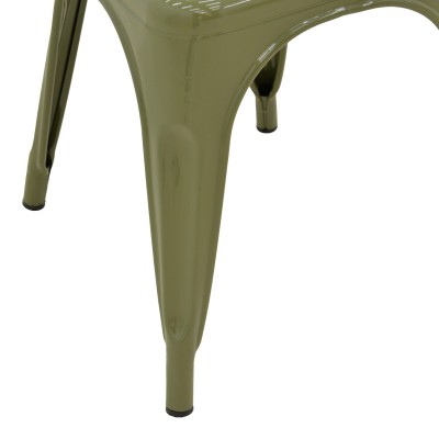 Καρέκλα Utopia pakoworld μέταλλο σε λαδί απόχρωση 44x44x85εκ