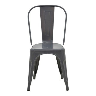 Καρέκλα Utopia pakoworld μέταλλο σε ανθρακί απόχρωση 44x44x85εκ