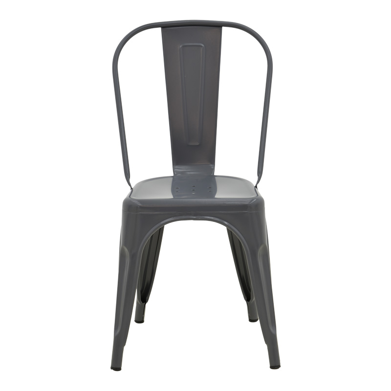 Καρέκλα Utopia pakoworld μέταλλο σε ανθρακί απόχρωση 44x44x85εκ