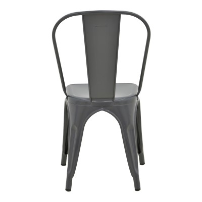 Καρέκλα Utopia pakoworld μέταλλο σε ανθρακί απόχρωση 44x44x85εκ