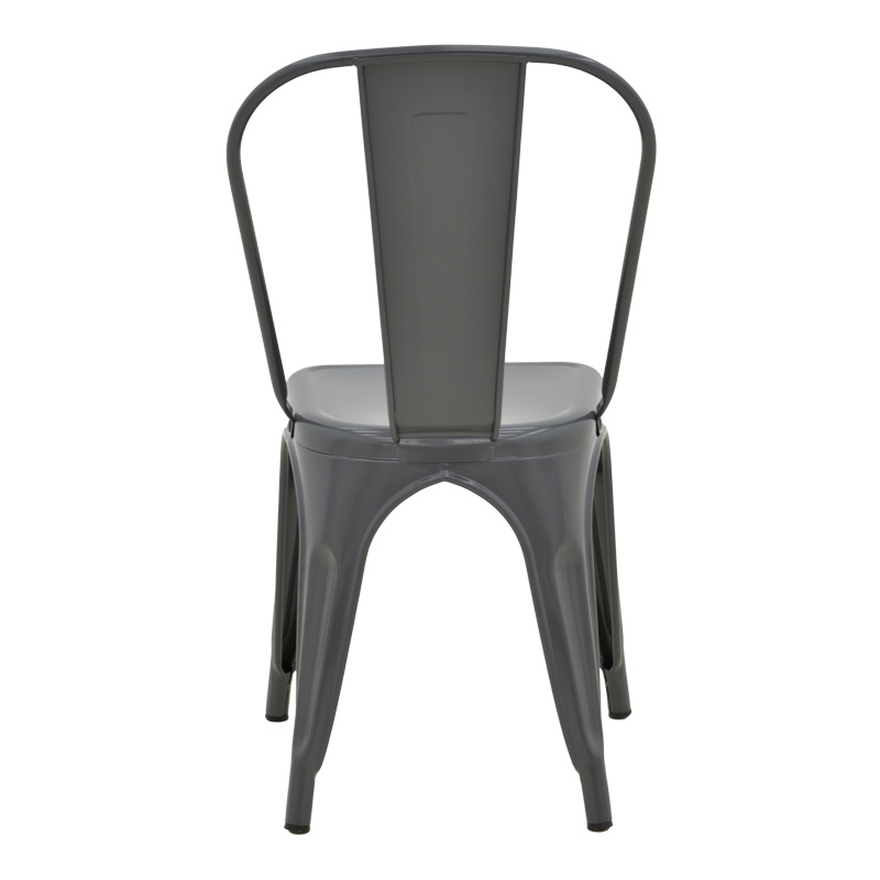 Καρέκλα Utopia pakoworld μέταλλο σε ανθρακί απόχρωση 44x44x85εκ
