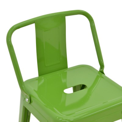 Σκαμπό μπαρ μεσαίου ύψους με πλάτη Utopia pakoworld μέταλλο σε πράσινη απόχρωση 42x42x86εκ