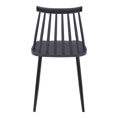 Καρέκλα Aurora pakoworld μαύρο pp-μαύρο μεταλλικό πόδι 42x49.5x77εκ | 4 τμχ