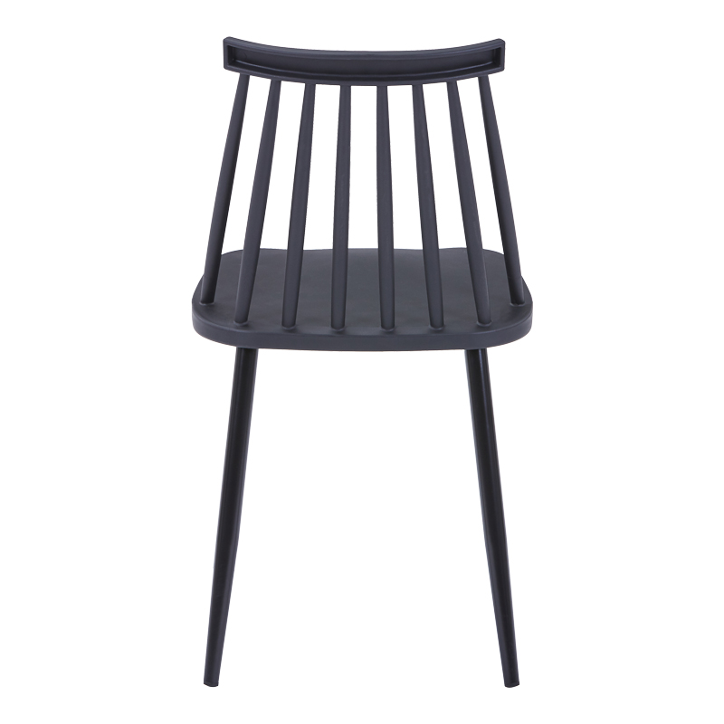 Καρέκλα Aurora pakoworld μαύρο pp-μαύρο μεταλλικό πόδι 42x49.5x77εκ | 4 τμχ