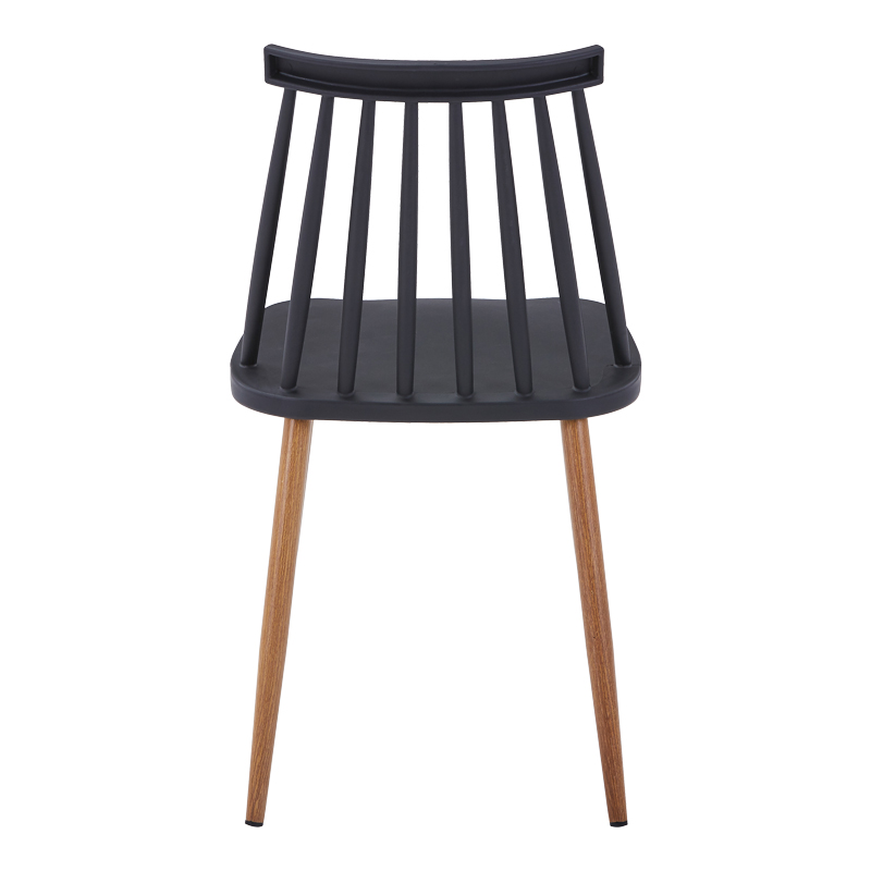 Καρέκλα Aurora pakoworld μαύρο pp-φυσικό μεταλλικό πόδι 42x49.5x77εκ | 4 τμχ