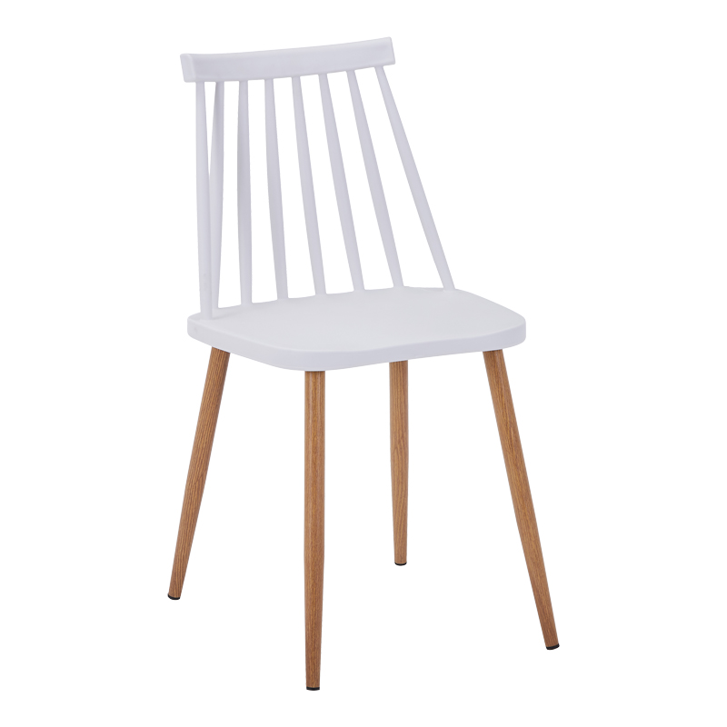 Καρέκλα Aurora pakoworld λευκό pp-φυσικό μεταλλικό πόδι 42x49.5x77εκ | 4 τμχ