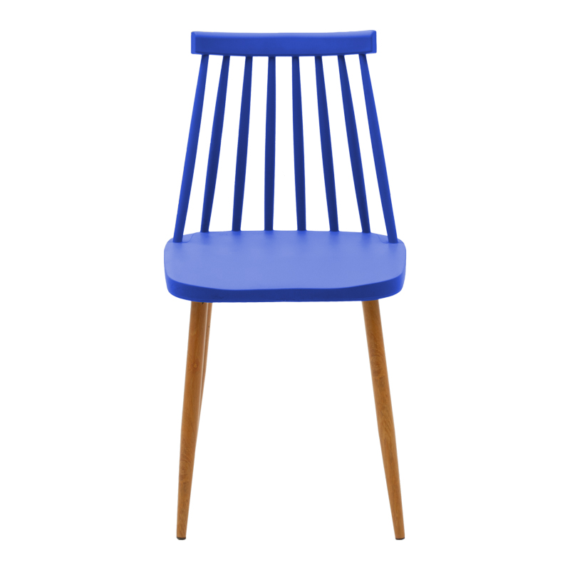 Καρέκλα Aurora pakoworld μπλε pp-φυσικό μεταλλικό πόδι 42x49.5x77εκ | 4 τμχ