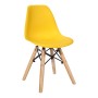 Καρέκλα Julita παιδική pakoworld PP κίτρινο pp και ξύλο οξιάς σε φυσική απόχρωση 35x31x57.5εκ