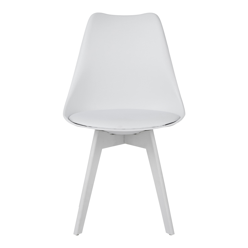 Καρέκλα Gaston I pakoworld PP-PU σε λευκή απόχρωση 48.5x53.5x81.5εκ