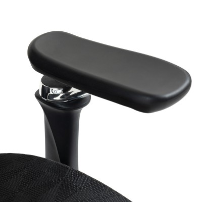 Καρέκλα γραφείου διευθυντή Jeffer pakoworld mesh σε μαύρη απόχρωση 67x62x115-125εκ