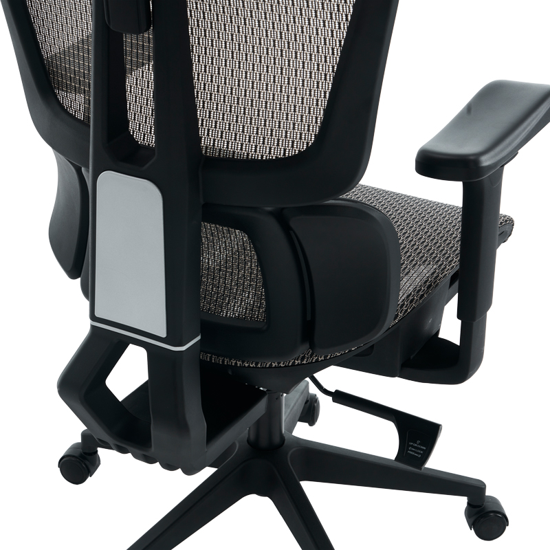 Καρέκλα γραφείου εργασίας ErgoFlow pakoworld μαύρο-γκρι 73x64x112-135εκ