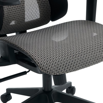 Καρέκλα γραφείου εργασίας ErgoFlow pakoworld μαύρο-γκρι 73x64x112-135εκ