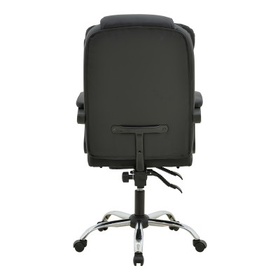 Καρέκλα γραφείου διευθυντή με υποπόδιο και μηχανισμό massage Volter pakoworld pu μαύρο 62x70x110εκ