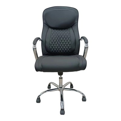 Καρέκλα γραφείου διευθυντή Quilted pakoworld pu μαύρο 62x70x116εκ