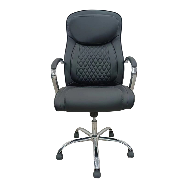 Καρέκλα γραφείου διευθυντή Quilted pakoworld pu μαύρο 62x70x116εκ