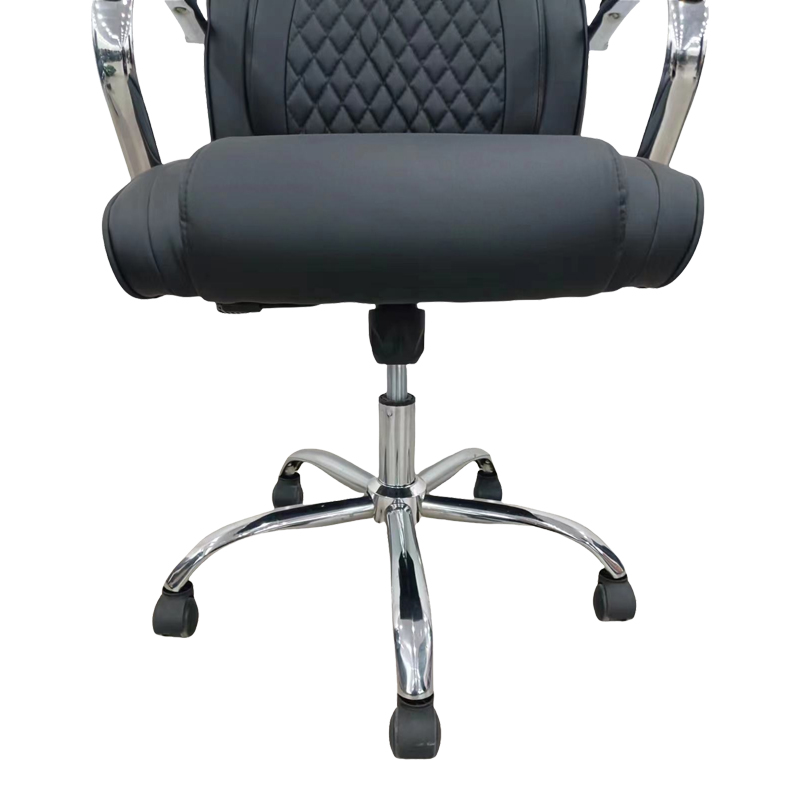 Καρέκλα γραφείου διευθυντή Quilted pakoworld pu μαύρο 62x70x116εκ