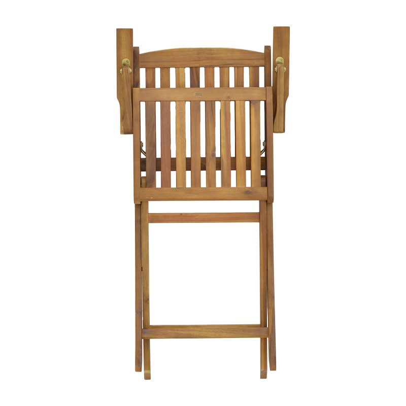 Τραπεζαρία Recofly-Falov pakoworld σετ 5τεμ φυσικό μασίφ ξύλο ακακίας 130x80x72εκ