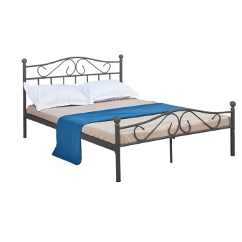 Κρεβάτι Yorick pakoworld μαύρο μεταλλικό 140x190εκ