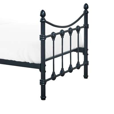 Κρεβάτι Beowulf pakoworld μαύρο μεταλλικό 90x190εκ