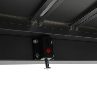 Τραπεζαρία Azelie-Lafla pakoworld σετ 7τεμ ανθρακί ύφασμα-ανθρακί αλουμίνιο 160-240x90x75εκ